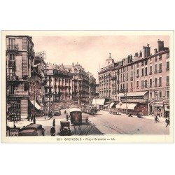 carte postale ancienne 38 GRENOBLE. Place Grenette LL 1891