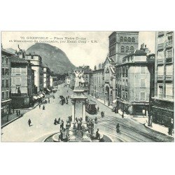 carte postale ancienne 38 GRENOBLE. Place Notre-Dame