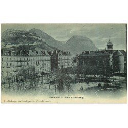 carte postale ancienne 38 GRENOBLE. Place Victor-Hugo 1910. Ed Chalonge