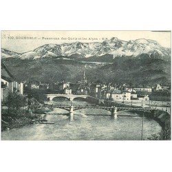 carte postale ancienne 38 GRENOBLE. Quai et Alpes