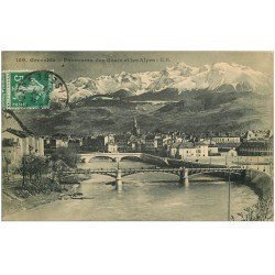 carte postale ancienne 38 GRENOBLE. Quais et Alpes 1914 n°109