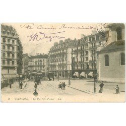 carte postale ancienne 38 GRENOBLE. Rue Félix-Poulat 1905