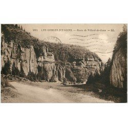 carte postale ancienne 38 LES GORGES D'ENGINS. Route Villard-de-Lans 1932