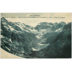 carte postale ancienne 38 MASSIF DU PELVOUX. Glacier des Etrançons 1927