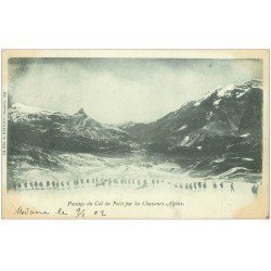 carte postale ancienne 38 POLET. Chasseurs Alpins au Col 1902