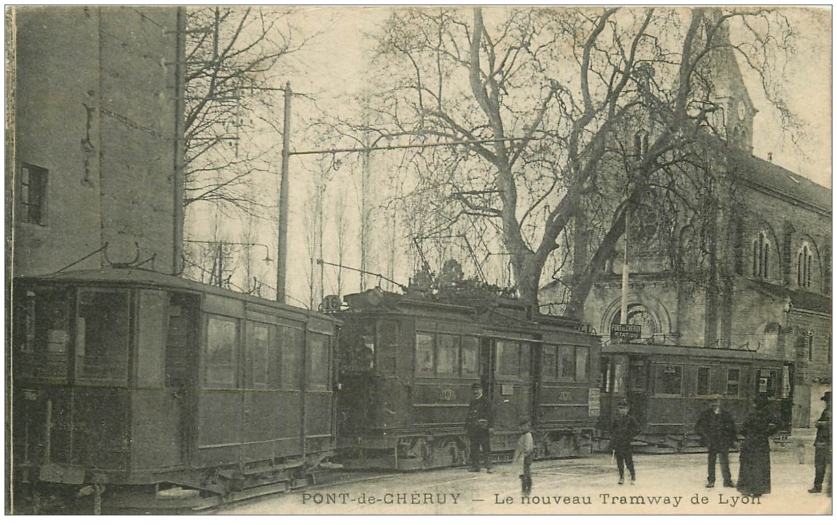 38 PONT-DE-CHERUY. Le Nouveau Tramway de Lyon 1913