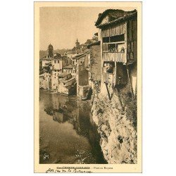 carte postale ancienne 38 PONT-EN-ROYANS. Maisons sur la Bourne 1933