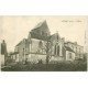 carte postale ancienne 02 AUBIGNY. Enfants devant l'Eglise