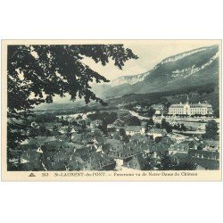 carte postale ancienne 38 SAINT-LAURENT-DU-PONT. Panorama