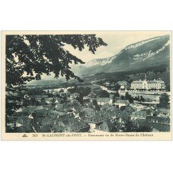 carte postale ancienne 38 SAINT-LAURENT-DU-PONT. Panorama