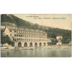 carte postale ancienne 06 NICE. VILLEFRANCHE. Caserne du 24° Alpins 1907