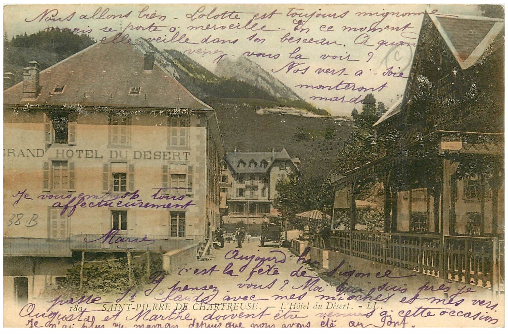 carte postale ancienne 38 SAINT-PIERRE DE CHARTREUSE. Hôtel du Désert 1904
