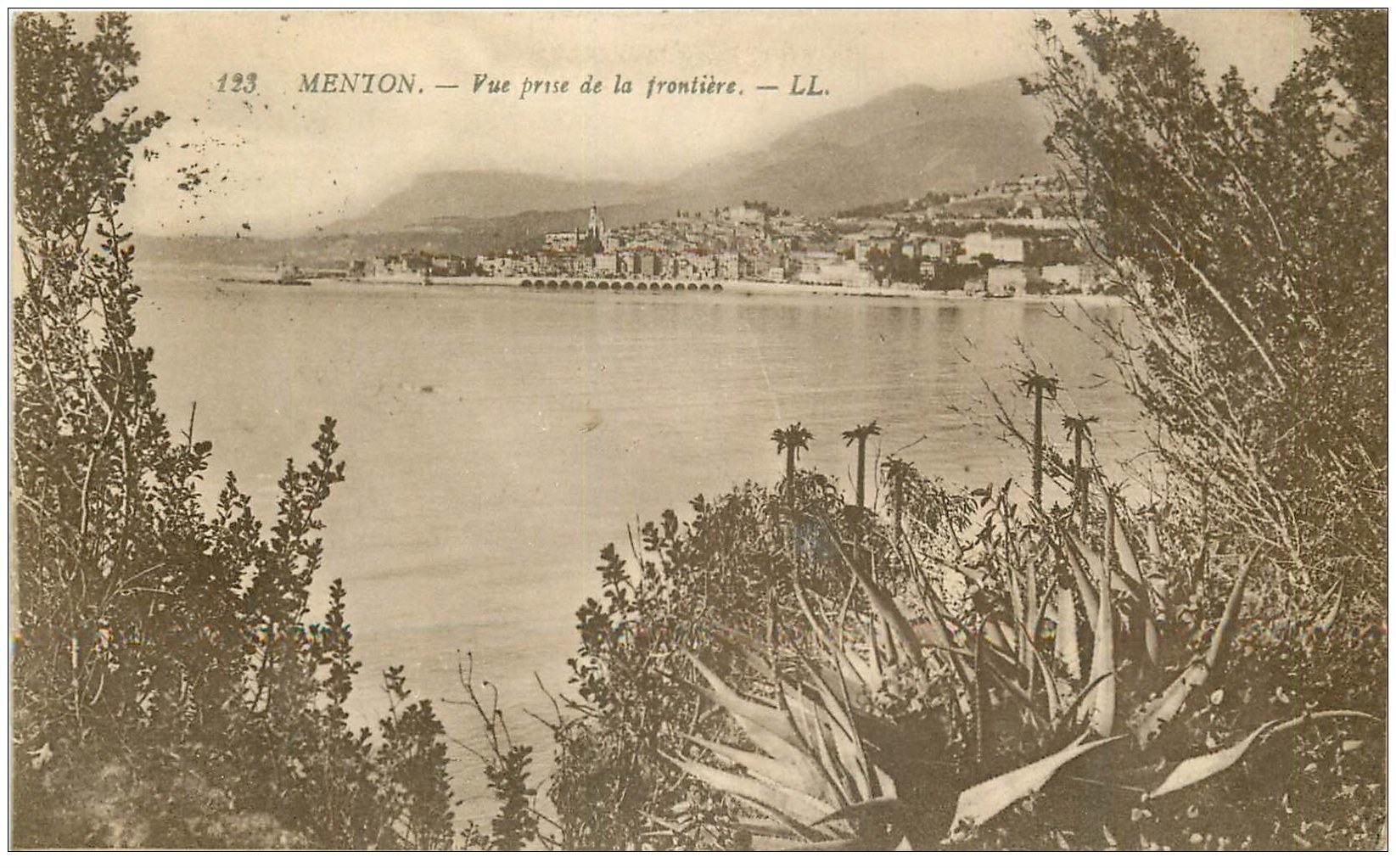 06 MENTON. Vue de la Frontière 1918