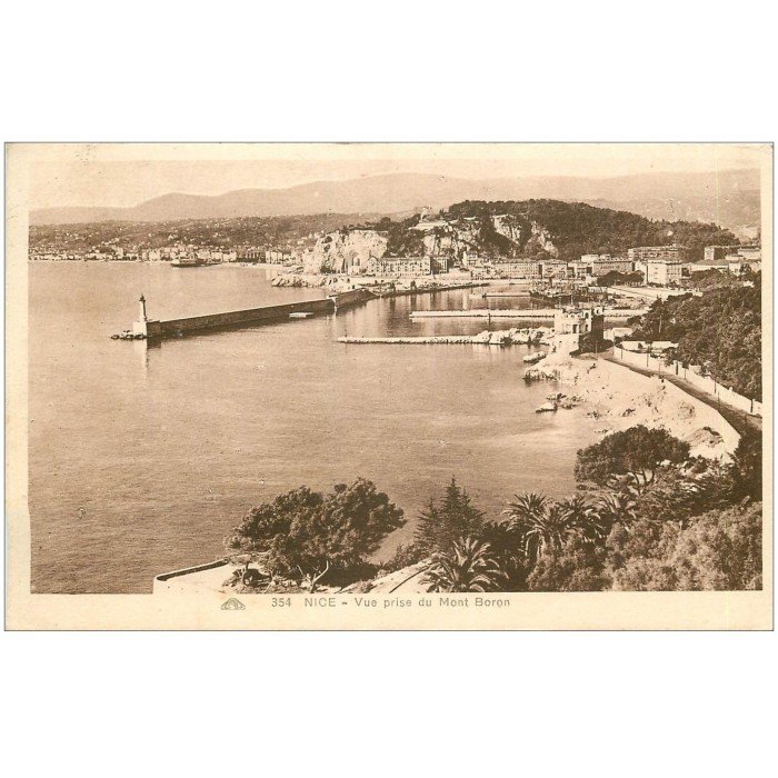 Tirage Albuminé Vintage - Vue De Nice Prise Du Mont Boron, Circa 1880 - Collection