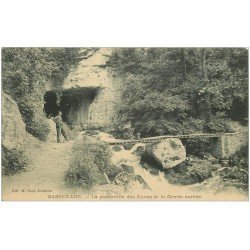 carte postale ancienne 38 SASSENAGE. Passerelles Cuves et Grotte carrée