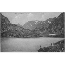 carte postale ancienne 38 URIAGE. Le Lac Robert randonneurs 1923