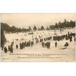 carte postale ancienne 06 PEIRA CAVA. Concours de Ski la Piste 1926