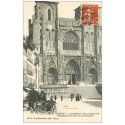 carte postale ancienne 38 VIENNE. Cathédrale Saint-Maurice 1912