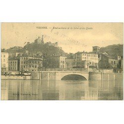 carte postale ancienne 38 VIENNE. La Gère et les Quais 1915