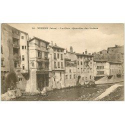 carte postale ancienne 38 VIENNE. La Gère Quartier des Usines 1919