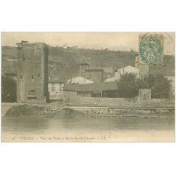 carte postale ancienne 38 VIENNE. Tour des Valois Eglise Sainte-Colombe 1906