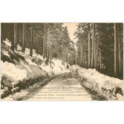 carte postale ancienne 06 PEIRA CAVA. La Route en hiver. Excursions