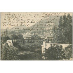 carte postale ancienne 38 VOIRON. Pont du Tramway 1904