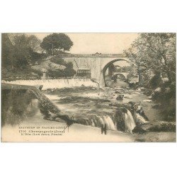 carte postale ancienne 39 CHAMPAGNOLE. Les Deux Ponts