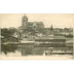 carte postale ancienne 39 DOLE. Canal et Cathédrale