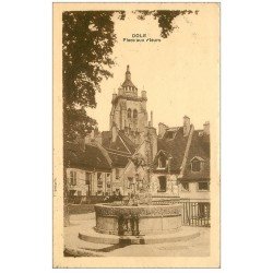 carte postale ancienne 39 DOLE. Place aux Fleurs 1927