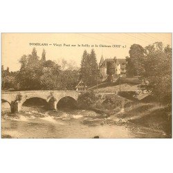 carte postale ancienne 39 DOMBLANS. Pont sur la Seille et Château