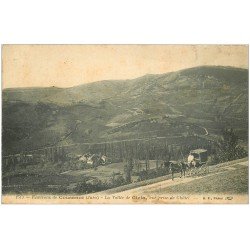 carte postale ancienne 39 GIZIA. Attelage Cabriolet dans la Vallée