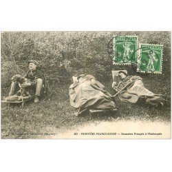39 LA CURE. Douane Frontière Franco-Suisse. Douaniers en Embuscade avec Chien 1911