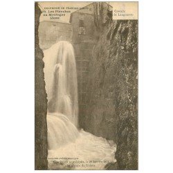 carte postale ancienne 39 LES PLANCHES EN MONTAGNE. Cascade Langouette 1914