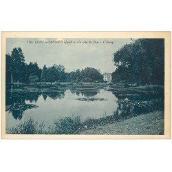 carte postale ancienne 39 LONS-LE-SAUNIER. Etang du Parc 1934