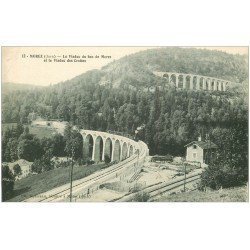 carte postale ancienne 39 MOREZ. Train Viaduc des Grottes