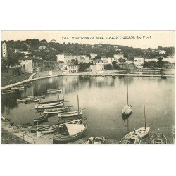 carte postale ancienne 06 SAINT-JEAN. Le Port. 1914 Chasseurs Alpins Tampon Militaire