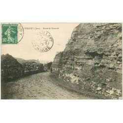 carte postale ancienne 39 POLIGNY. Route de Chamole 1923
