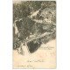 carte postale ancienne 06 SAINT-MARTIN-VESUBIE. Hôtel et Vallée du Boréon 1902. Femme sur la Passerelle en Bois