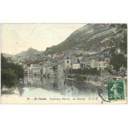 carte postale ancienne 39 SAINT-CLAUDE. Faubourg Marcel 1907