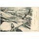 carte postale ancienne 06 SAINT-MARTIN-VESUBIE. Randonneur Hôtel de la Madone des Fenêtres 1906