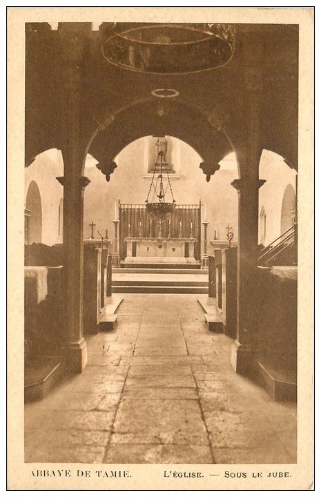 carte postale ancienne 73 ABBAYE DE TAMIE. Jubé de l'Eglise