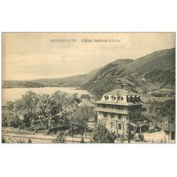 carte postale ancienne 73 AIGUEBELETTE. Hôtel Bellevue et Lac 1917