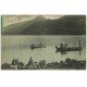 73 AIX-LES-BAINS. Ballades en barques Lac du Bourget 1910 Dent du Chat et Femme assise avec Bébé