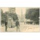 carte postale ancienne 73 AIX-LES-BAINS. Chaises à Porteurs 1903 Place des Thermes