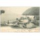 carte postale ancienne 73 AIX-LES-BAINS. Débarcadère Haute Combe 1902 Lac du Bourget