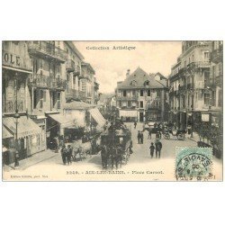 73 AIX-LES-BAINS. Diligence à Impériale Place Carnot 1906