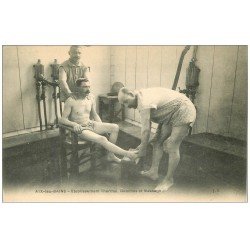 carte postale ancienne 73 AIX-LES-BAINS. Douches et Massages Etablissement Thermal