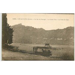 carte postale ancienne 73 AIX-LES-BAINS. Grand Port Lac du Bourget