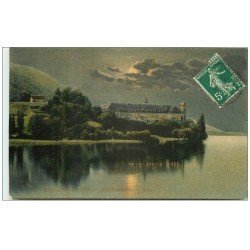 carte postale ancienne 73 AIX-LES-BAINS. Hautecombe de Nuit 1911